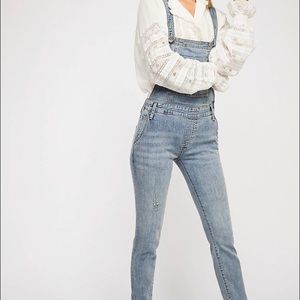 FREE PEOPLE CLASSIC DENIM OVER ALLS